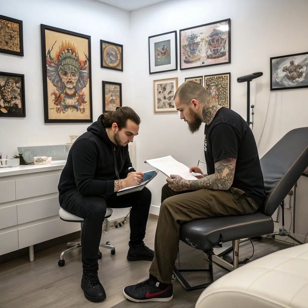 Professional consultation at SORVANIX Tattoo Parlor